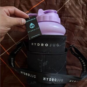 HydroJug Purple Bottle with Black Carrier